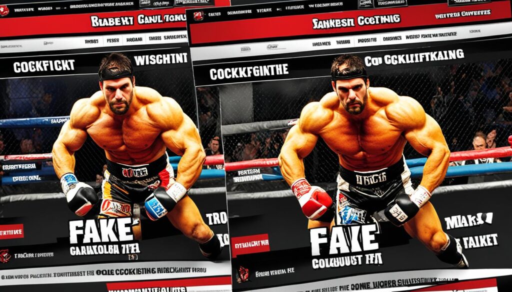 Perbandingan situs sabung ayam online asli dan palsu